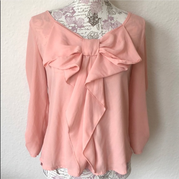 Tops - Baby Pink Sheer Blouse
